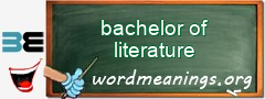 WordMeaning blackboard for bachelor of literature